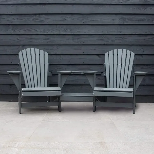 Comfychair Tête-à-tête Rund tuinbank grijs kunststof