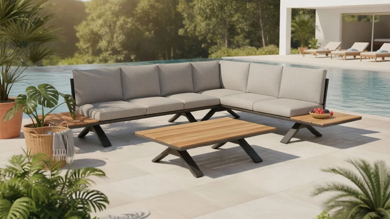 ACAMP Tokio 3-delige loungeset aluminium polywood