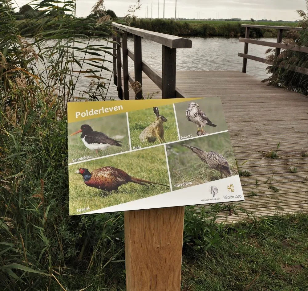 Jaap de Vries informatiebord klein full-colour hout