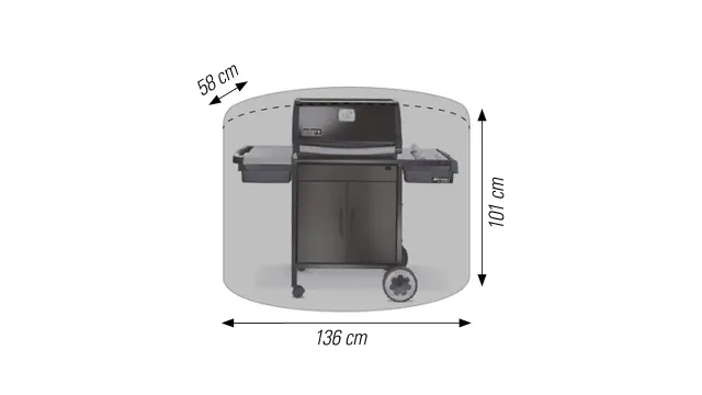 ACAMP cappa BBQ grillhoes 136x58x101 cm waterafstotend