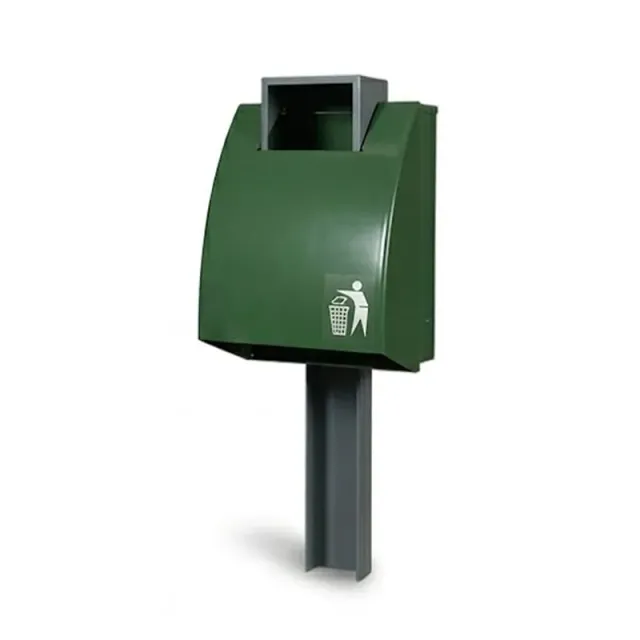 Groundlevel Samson Bunn afvalbak staal 60 liter prikveilig