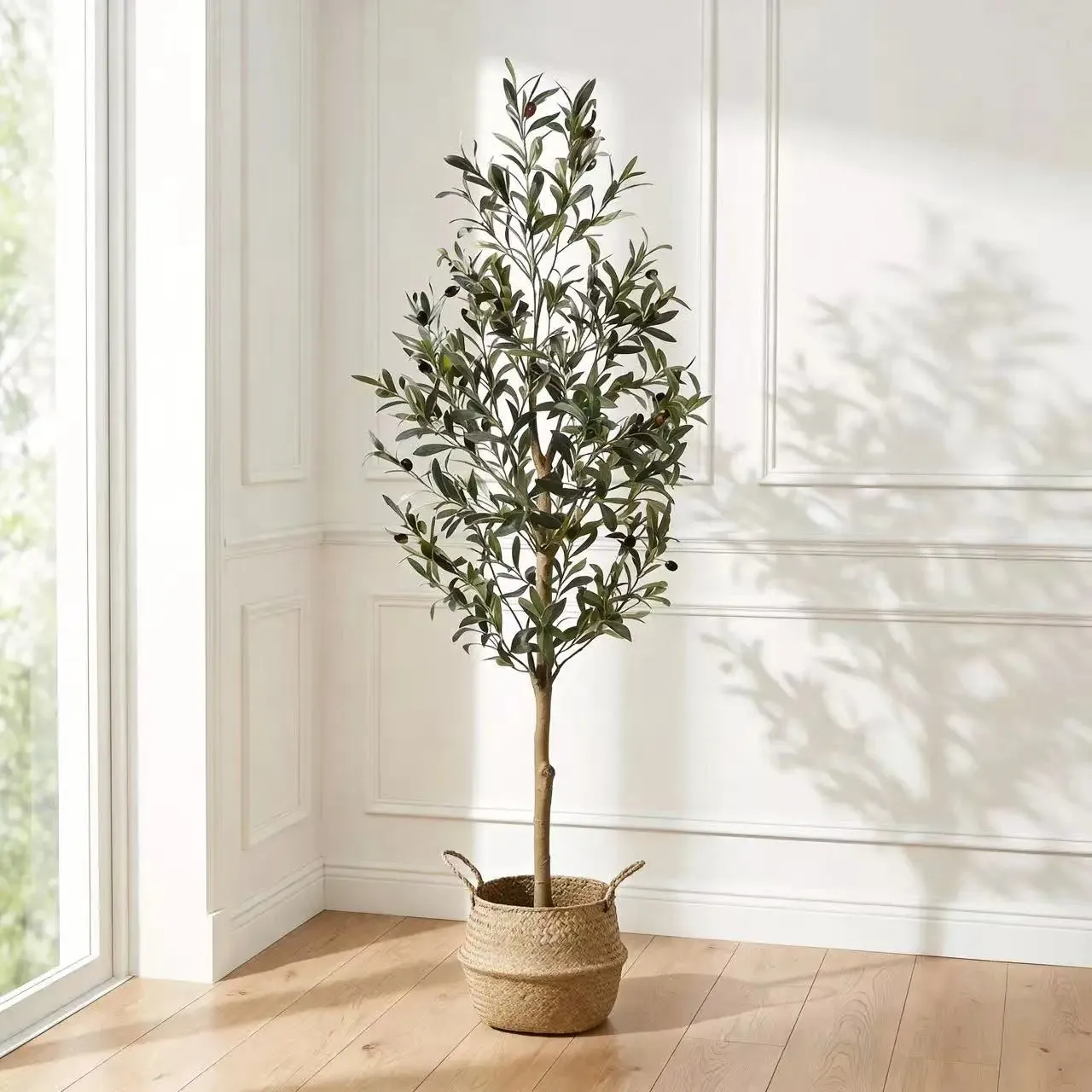 OutdoorMatch kunst olijfboom 180 cm houten stam binnen