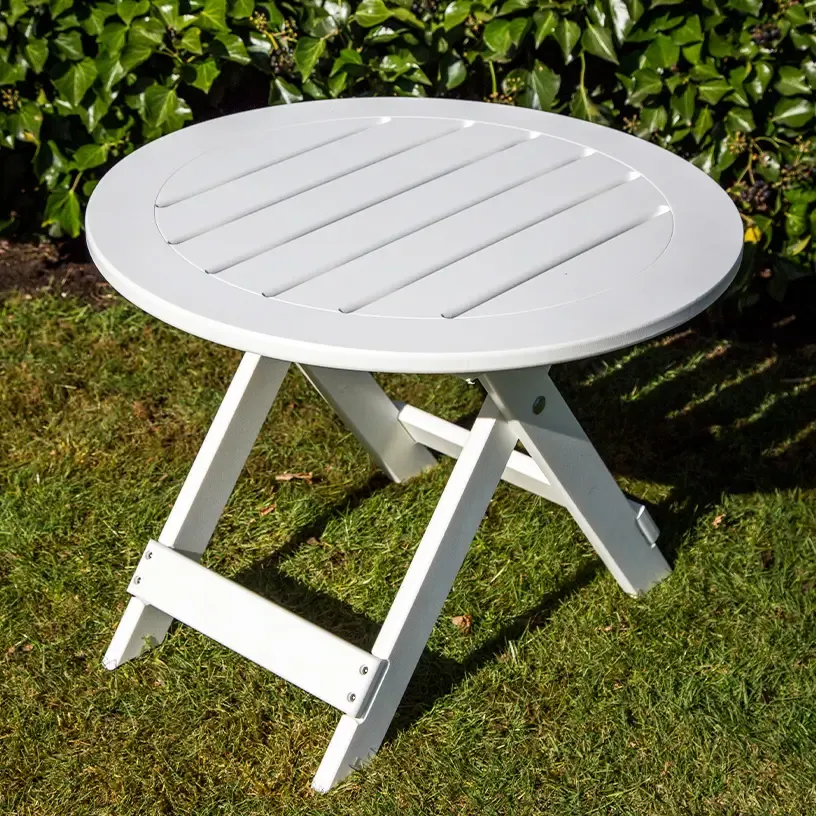 Comfychair Bijzettafel tuintafel wit kunststof weerbestendig