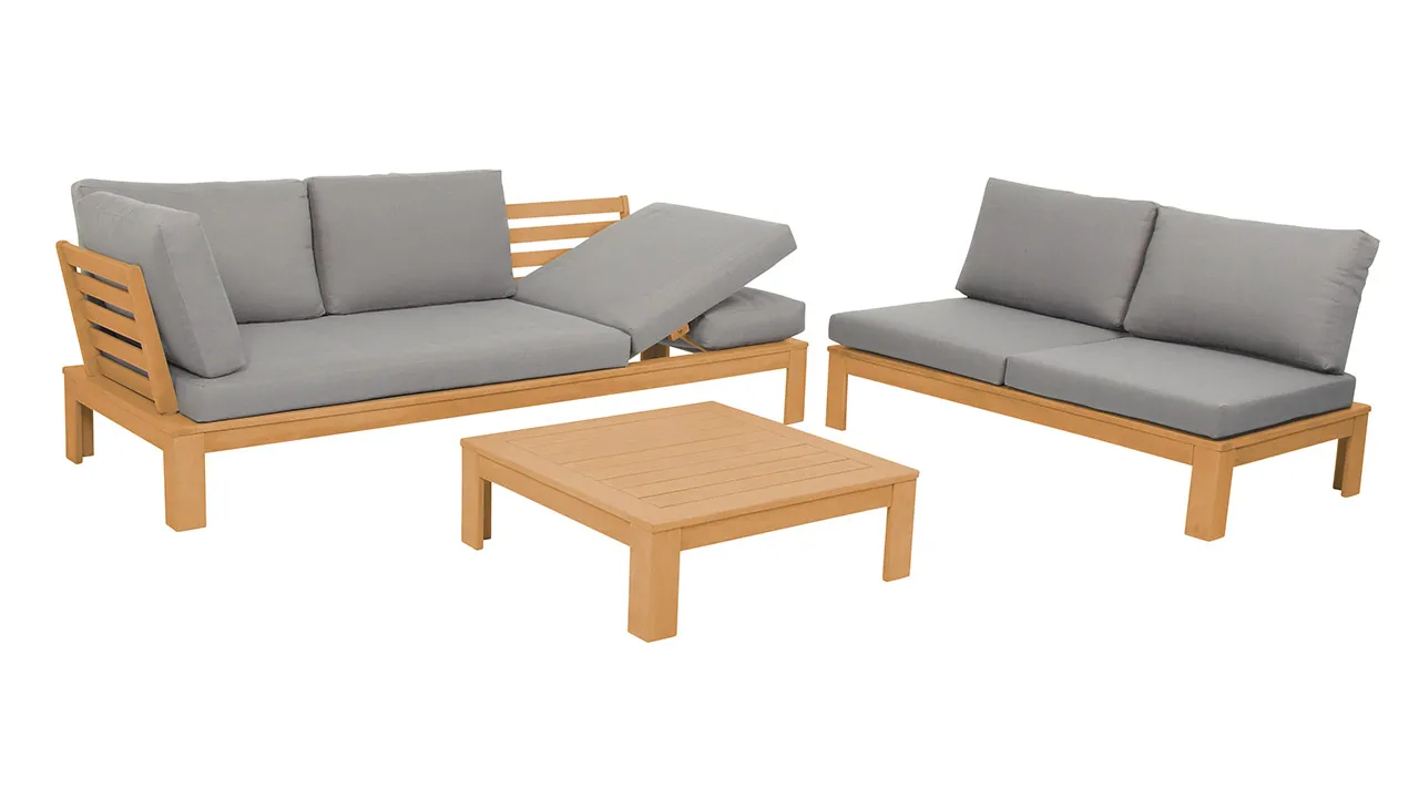 ACAMP Granada Loungeset 3-Delig Acacia