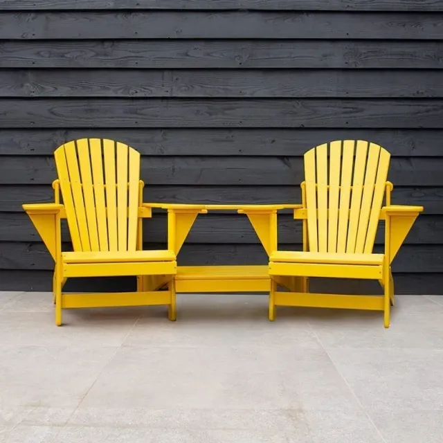 Comfychair Tête-à-tête Rund 2-persoonsbank kunststof geel