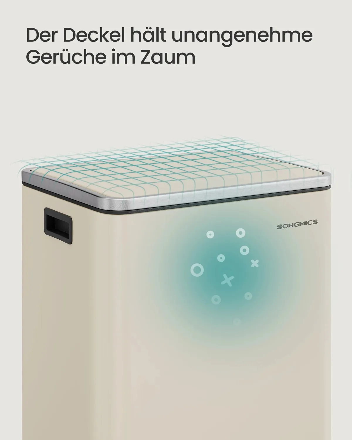 OutdoorMatch Afvalbak 50L Zwart met Pedaal Soft-Close