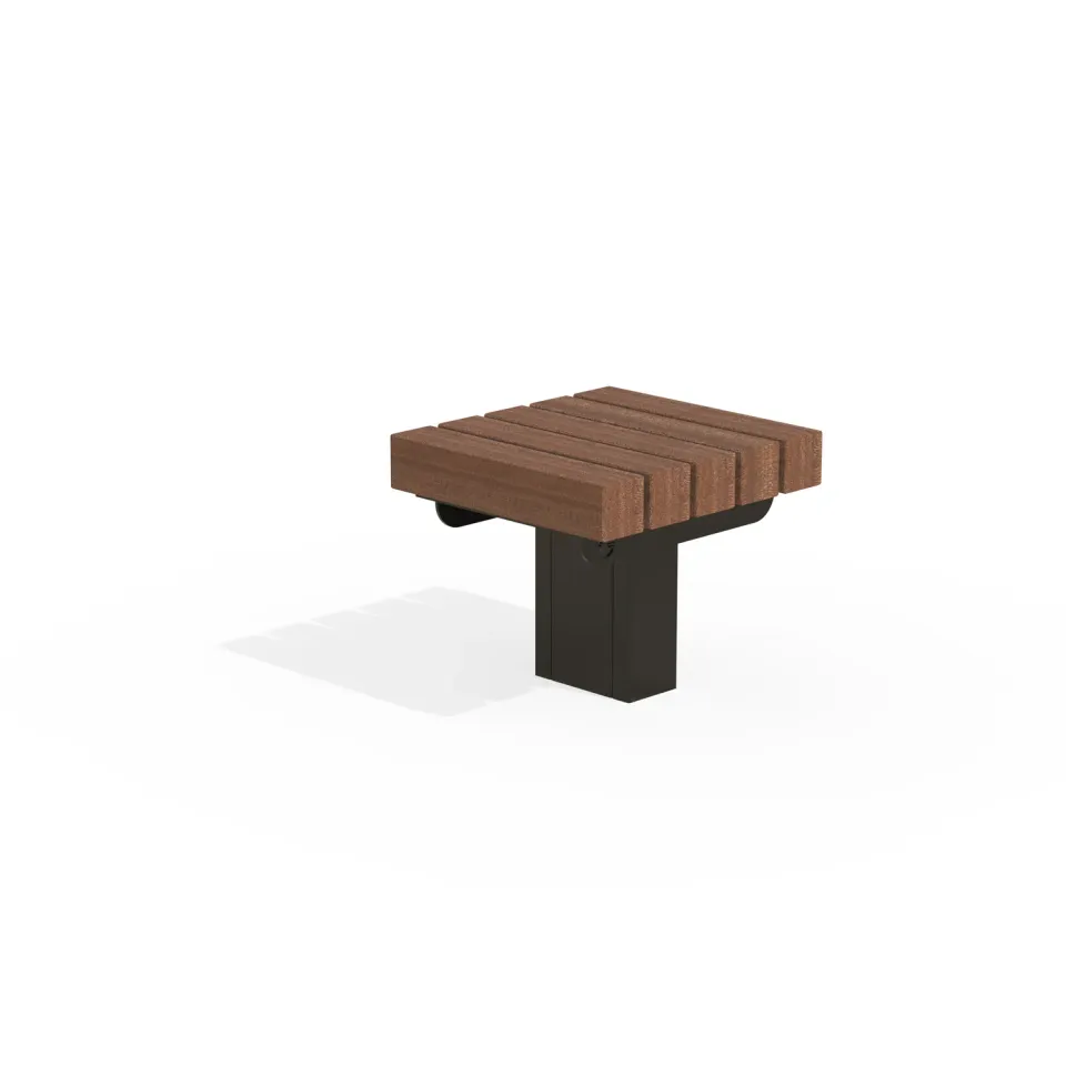 Groundlevel BRUUT poef 500x500 buitenpoef hout