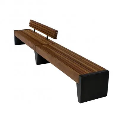 Groundlevel Victor Samson vlakke bank hout 200cm