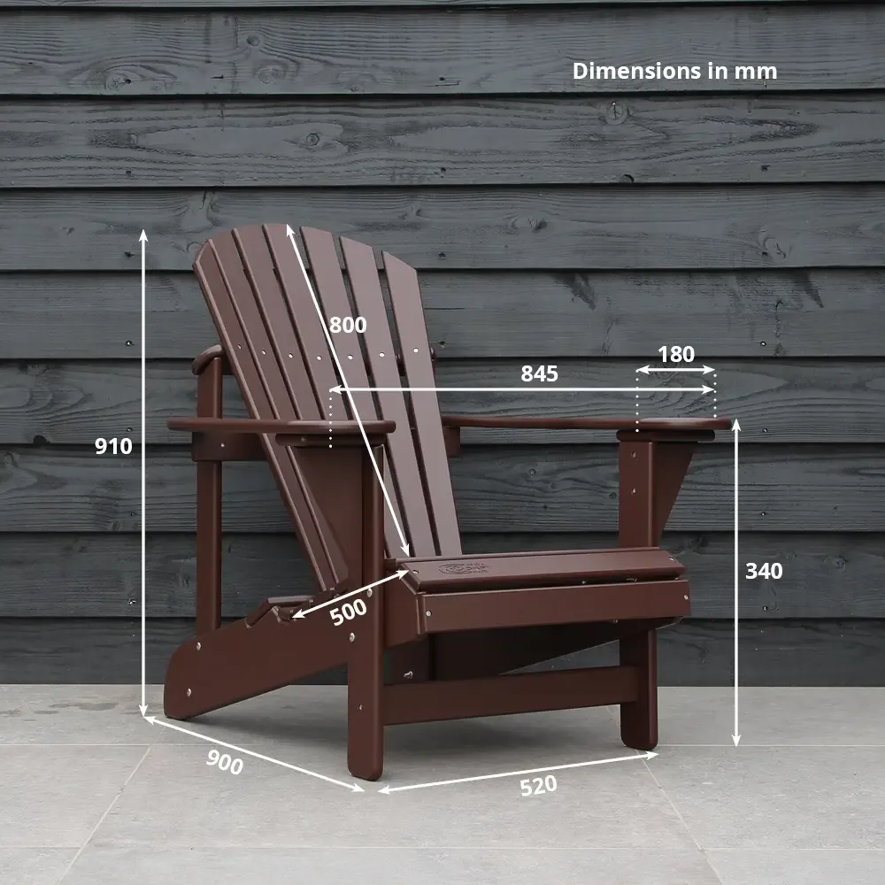 Comfychair Reclining tuinstoel donkerbruin verstelbaar