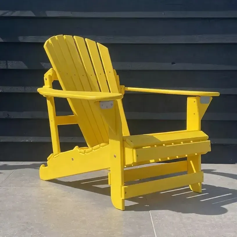 Comfychair Reclining ligstoel geel verstelbare rugleuning