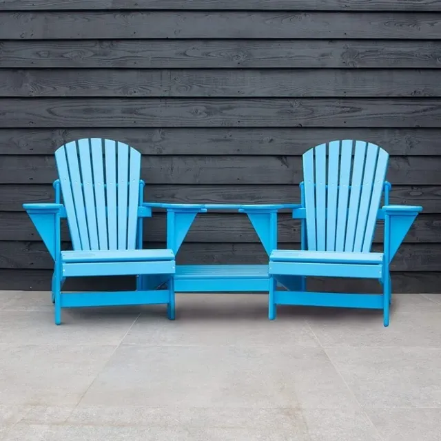 Comfychair Tête-à-tête Rund 2-persoonsbank kunststof hemelblauw