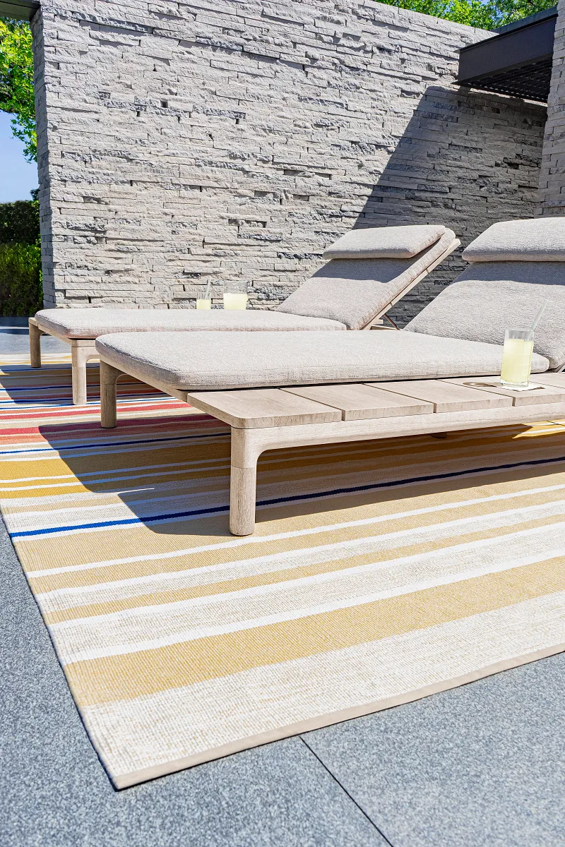 Sutherland Mirage Stripe Flatwoven buitenkleed plat