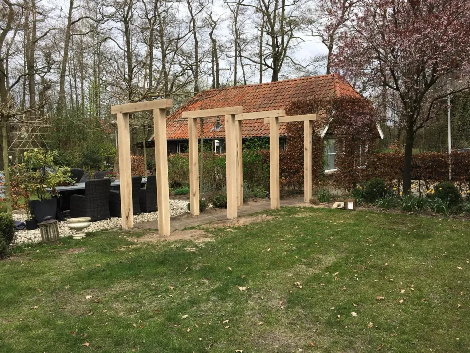 Jaap de Vries Doorkijkje poort eikenhout 300x180 cm