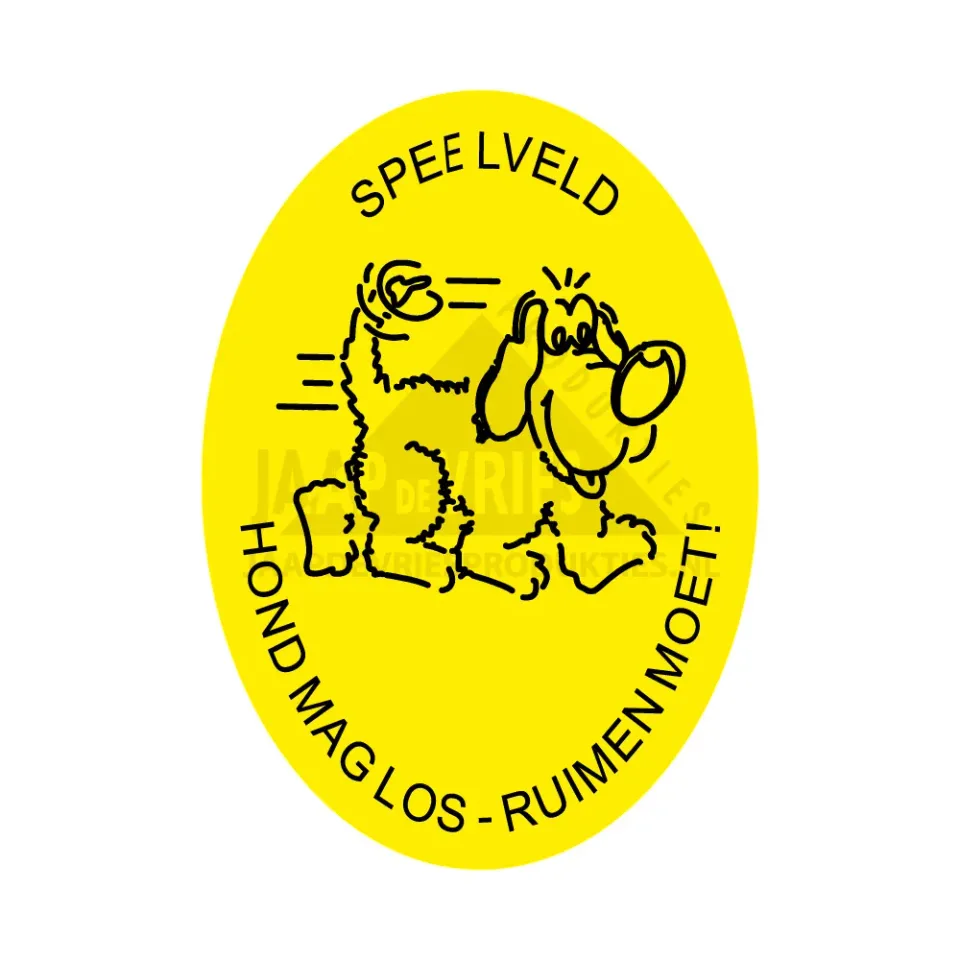 Jaap de Vries Beleidsbord Art. 16 hondenbord 14x20 cm