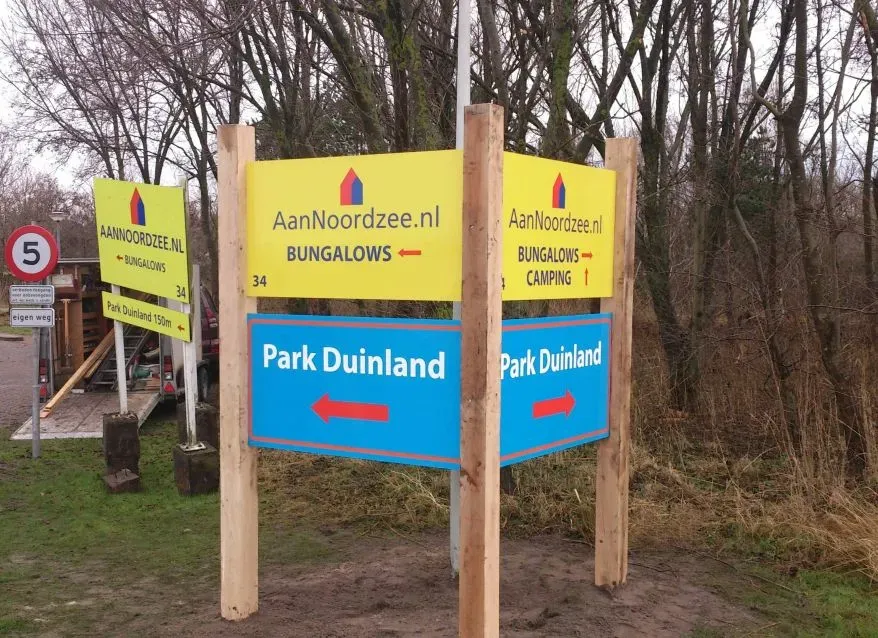 Jaap de Vries Producties Haarlem 2-luik informatiebord hout