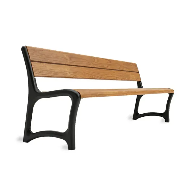 Groundlevel Samson Joost bank met rugleuning hout onbehandeld
