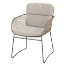 4 Seasons Outdoor Aprilla diningstoel Pure met 2 kussens