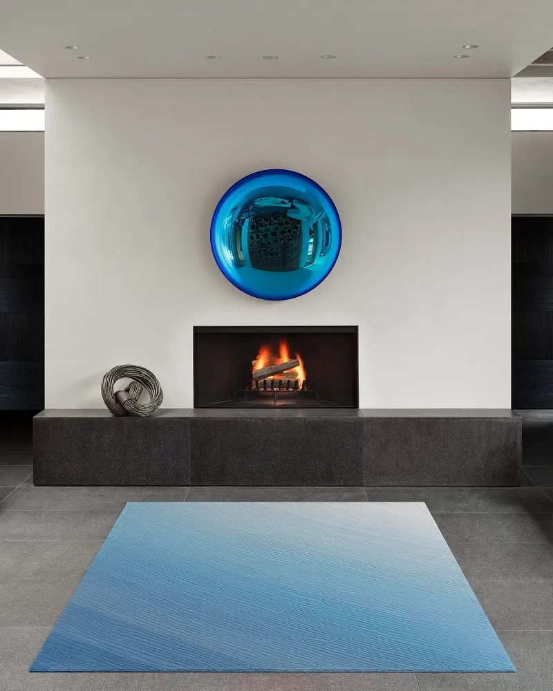 Sutherland Furniture Waves Tibetan Knot sierkussen blauw waterafstotend