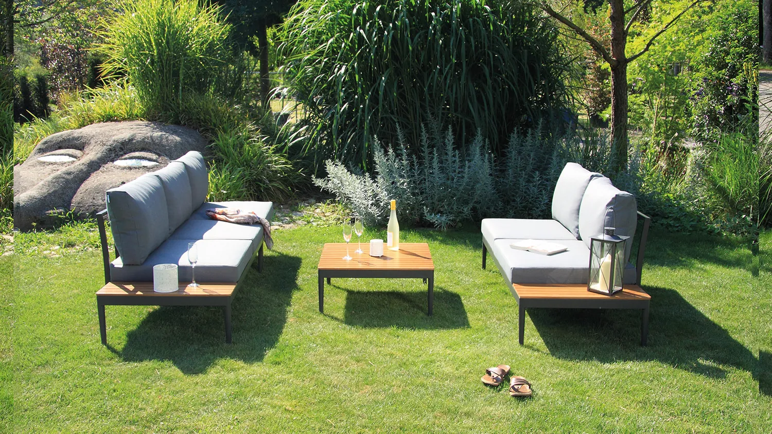 ACAMP Paros loungeset 4-delig acaciahout teak