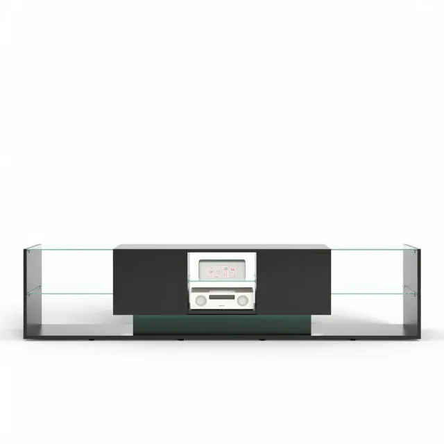 OutdoorMatch Nezzo TV-meubel LED Zwart Wit 200x35x45 cm
