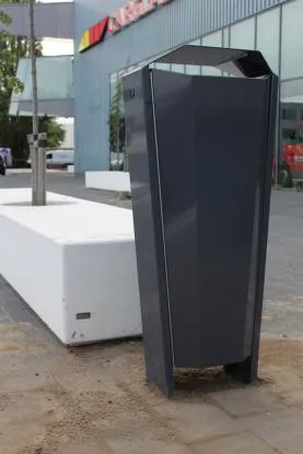 Groundlevel Enzo afvalbak staal 80 liter smalle inworp