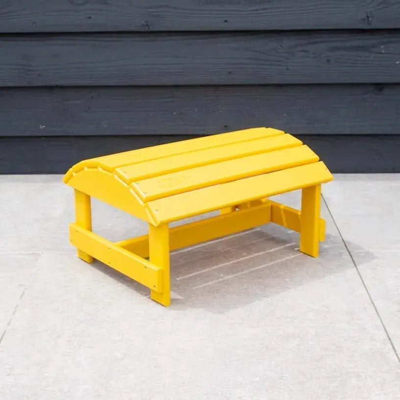 Comfychair voetenbank plastic geel vaste maat