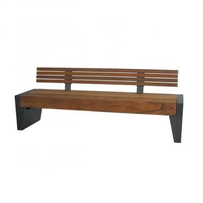 Groundlevel Samson Victor zitbank met rugleuning hout 200 cm