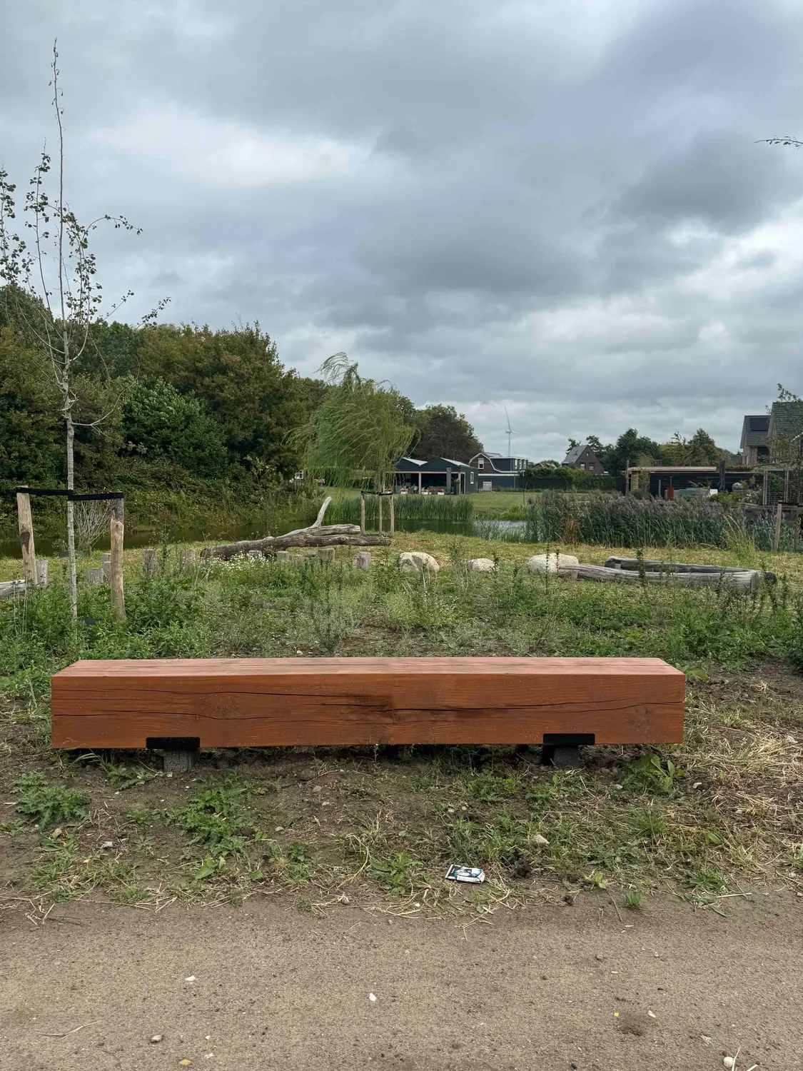 Groundlevel Bint 3000-ZR vlakke bank 300 cm douglas