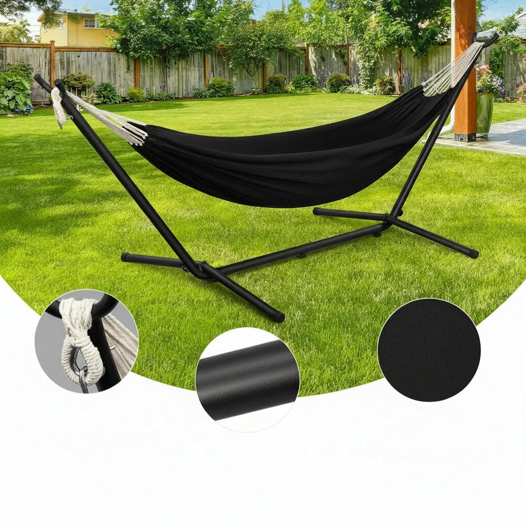 OutdoorMatch Hangmat met Standaard Antraciet 250 kg