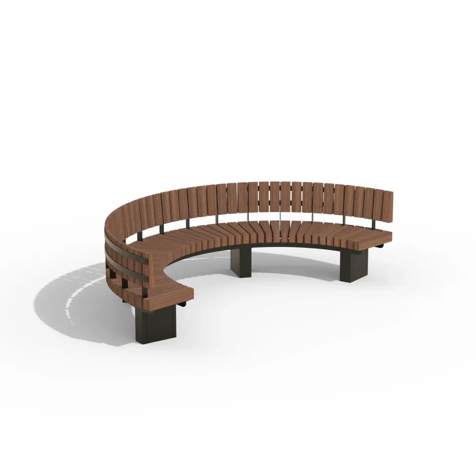 Groundlevel BRUUT Halve Cirkel-MR zitbank rugleuning Ø3150