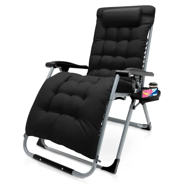OutdoorMatch Anti-Gravity Loungestoel Zwart 160 kg