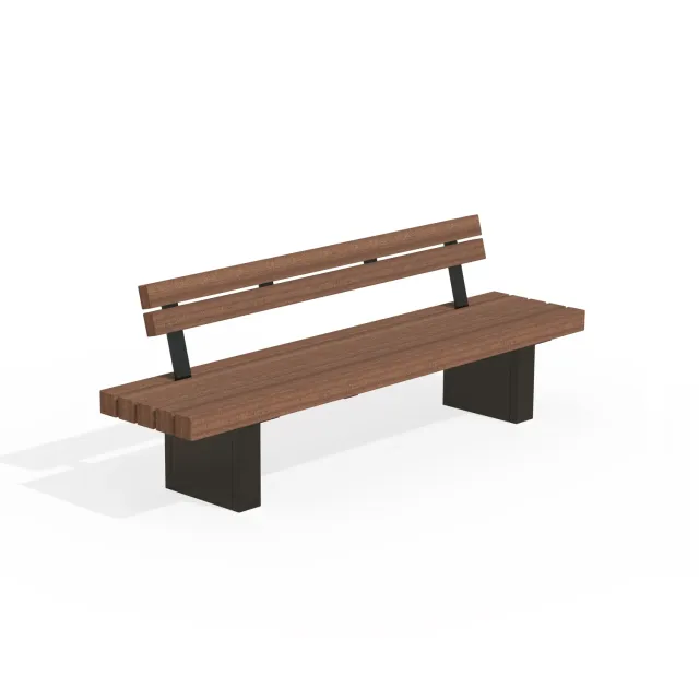 Groundlevel JUUL 2400-MR zitbank met rugleuning 240cm