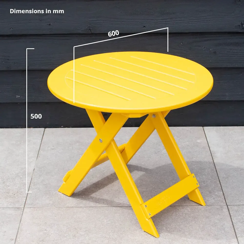 Comfychair Bijzettafel geel kunststof weerbestendig