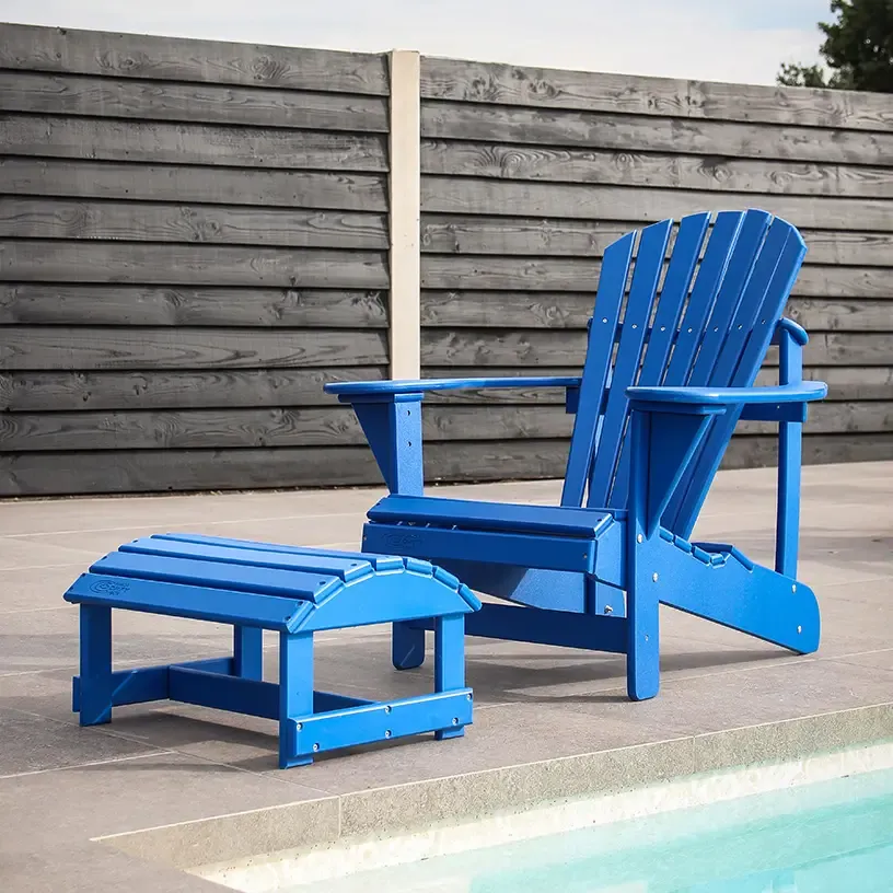 Comfychair voetenbank donkerblauw kunststof