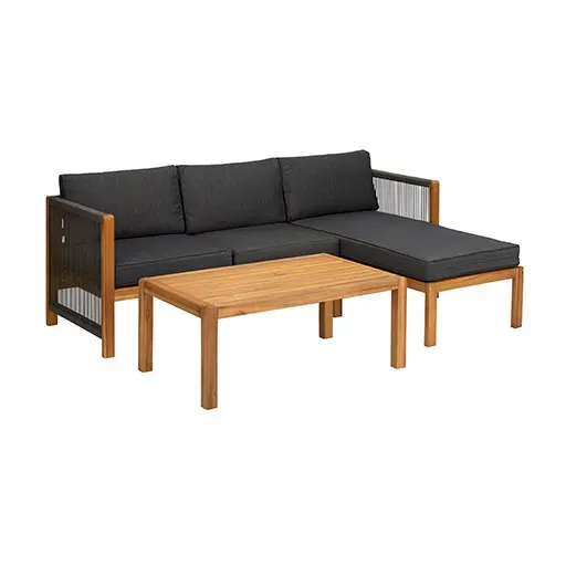 ACAMP Malaga loungeset 3-delig acacia comfortabel