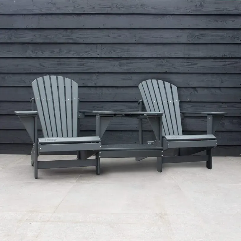 Comfychair Tête-à-tête tuinbank grijs kunststof