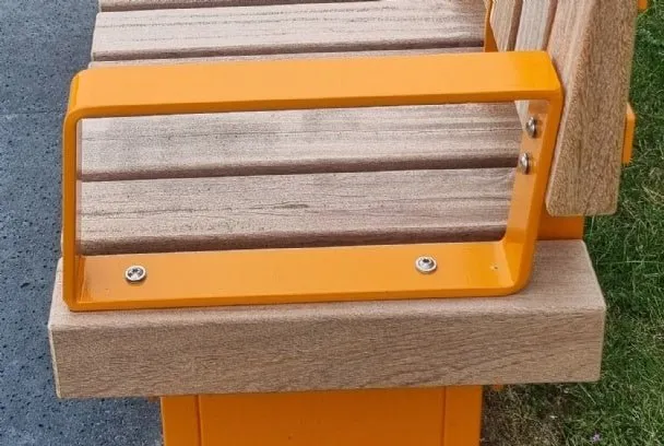 Groundlevel BRUUT 2185-MR zitbank rug+armleuning cumaru