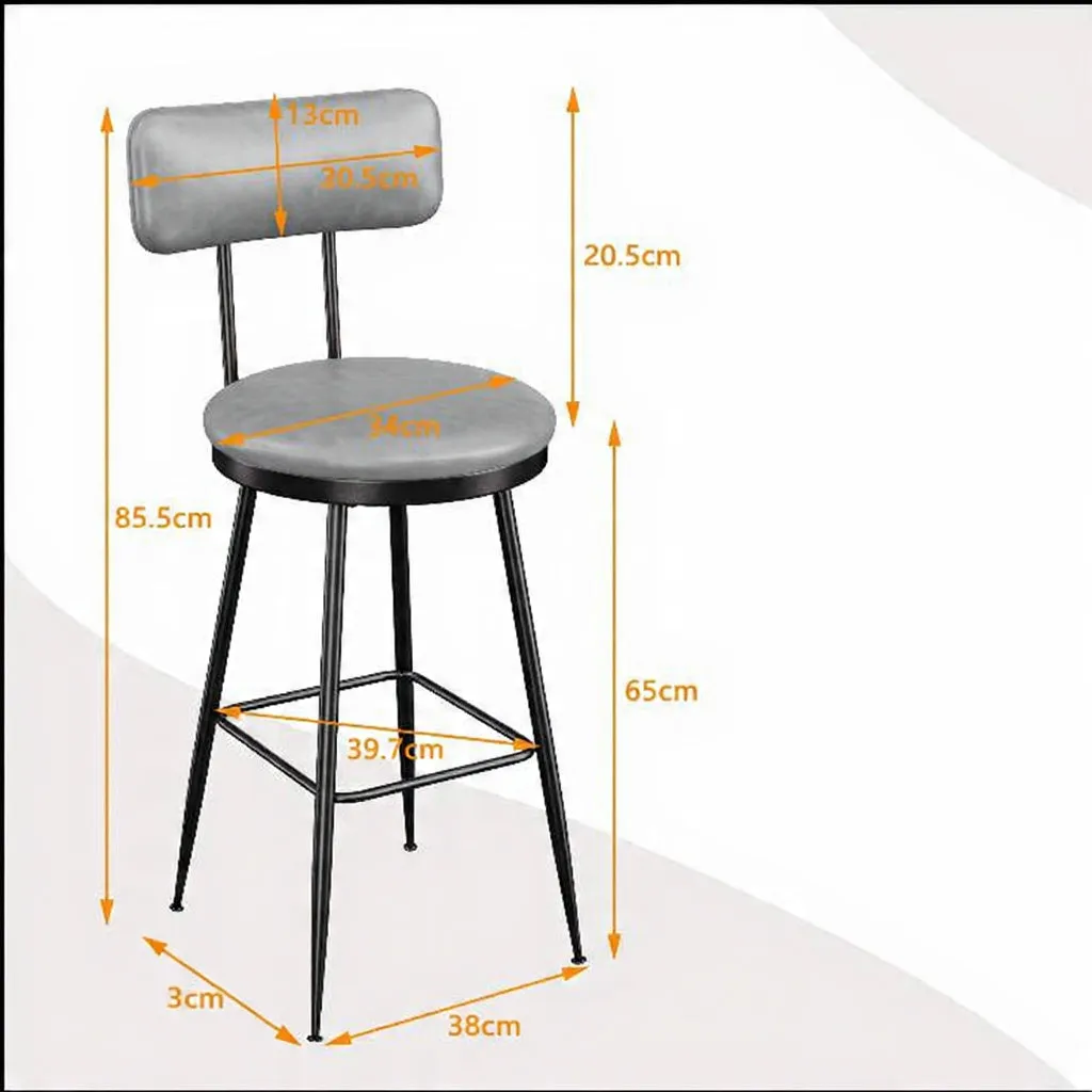 OutdoorMatch Barstoelen Donkergrijs 4 Stuks Kunstleer