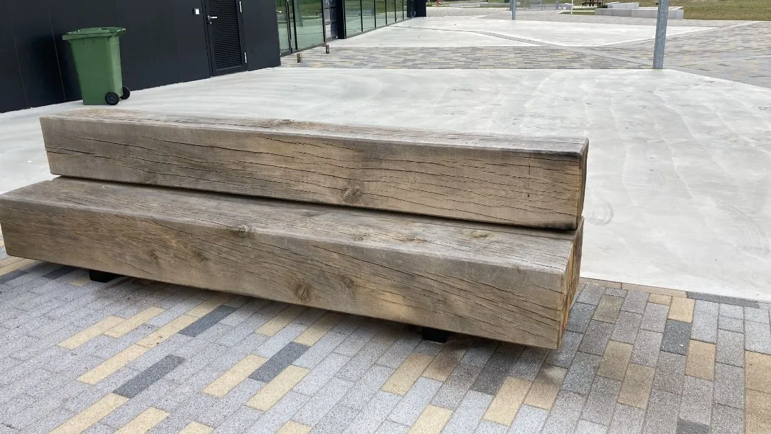 Jaap de Vries London Street bank eiken 300cm zwart