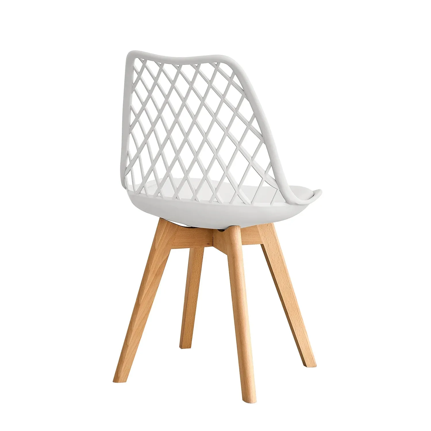 OutdoorMatch Eetkamerstoelen Set van 4 Zwart Houten Poten