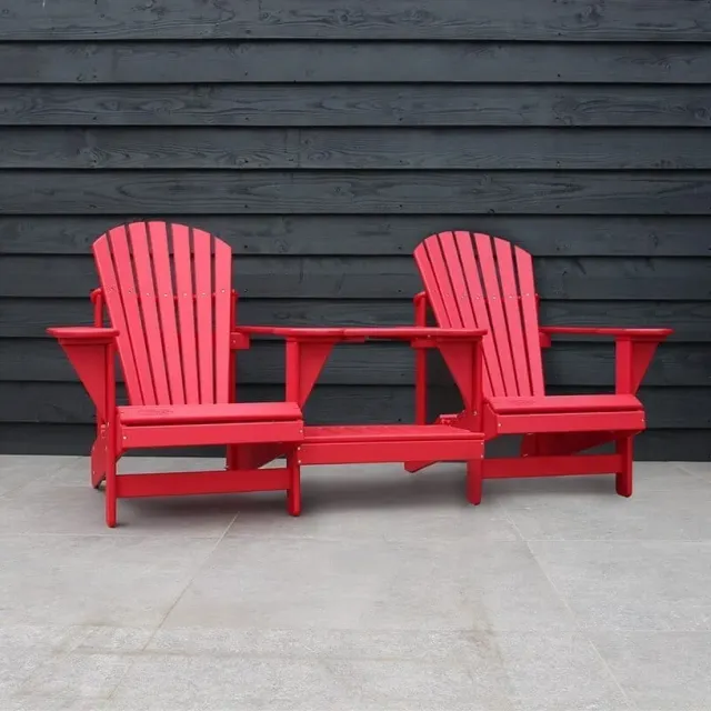 Comfychair Tête-à-tête tuinbank kunststof rood
