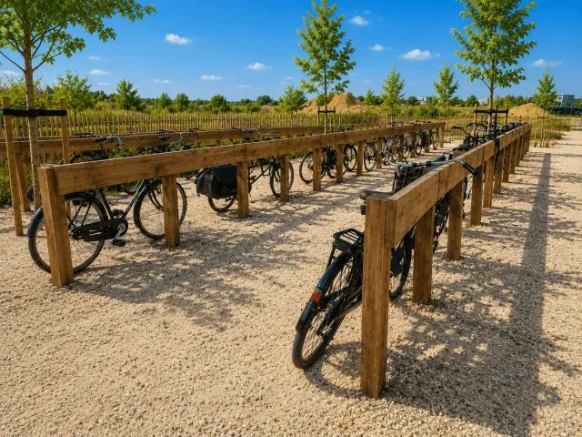 Jaap de Vries Napoli fietsenstalling hout fietsnietje