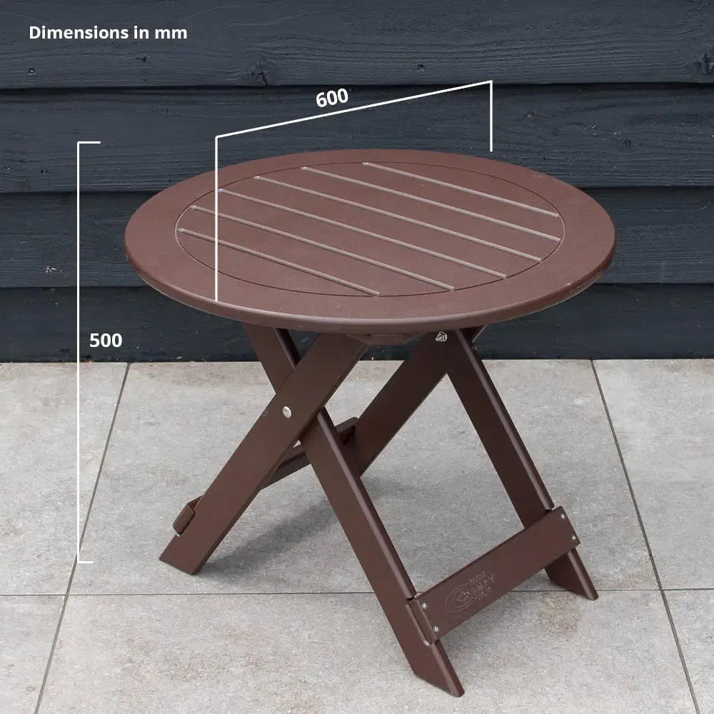 Comfychair Side Table bijzettafel donkerbruin weerbestendig