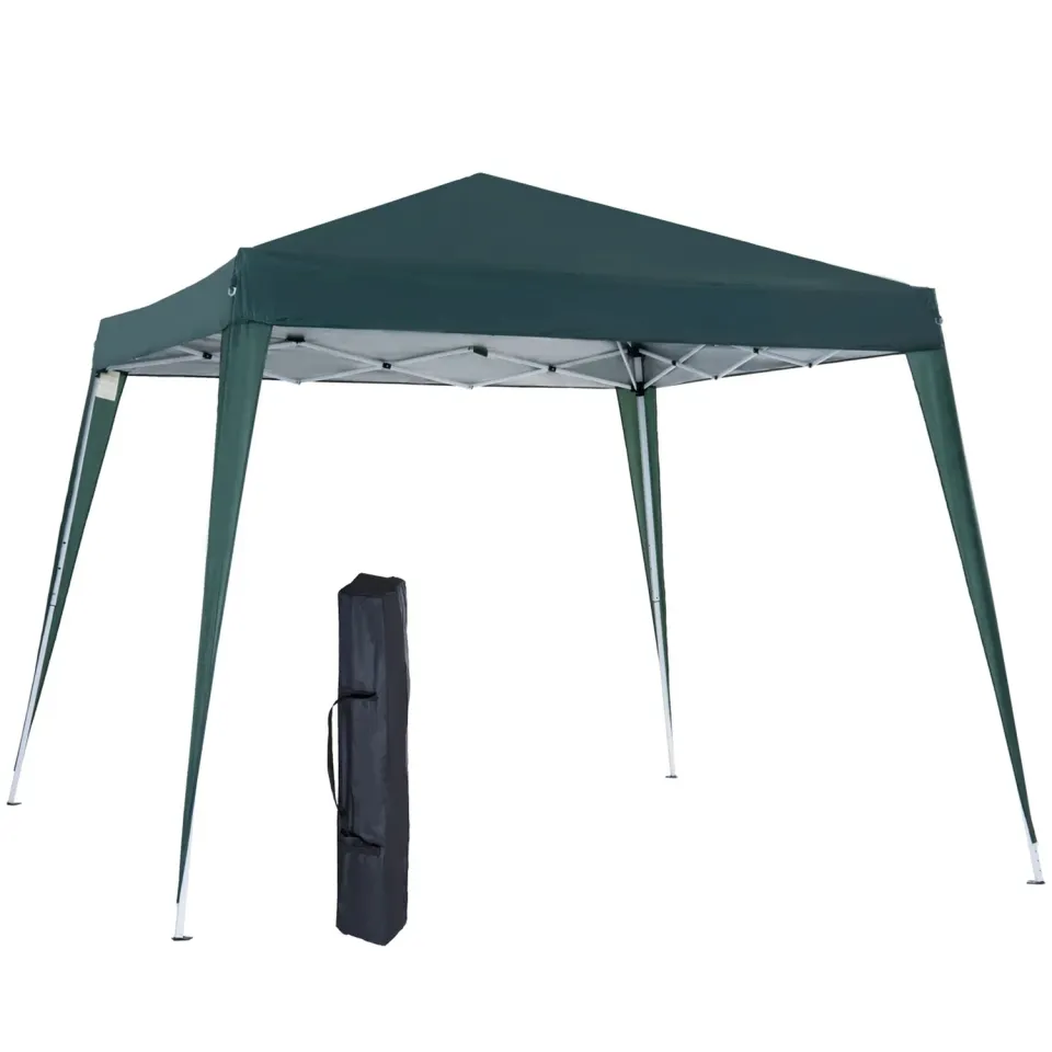 OutdoorMatch Partytent Donkergroen 3x3m Pop-up Staal