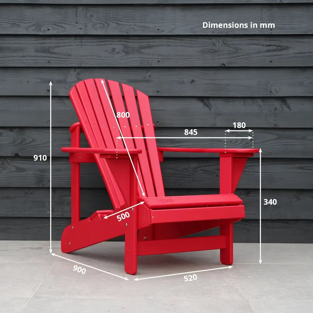 Comfychair Original tuinstoel rood weerbestendig kunststof