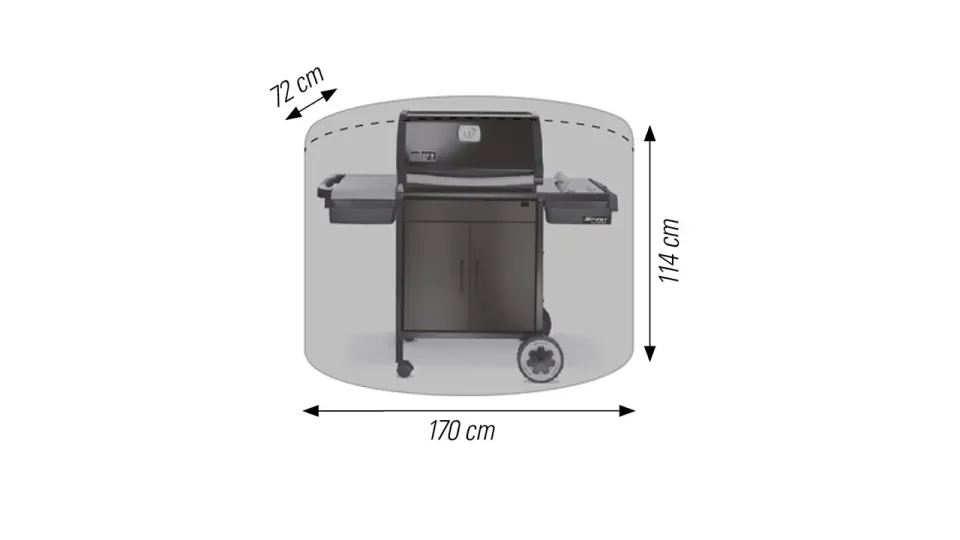 ACAMP Cappa grill beschermhoes 170x72x114 cm
