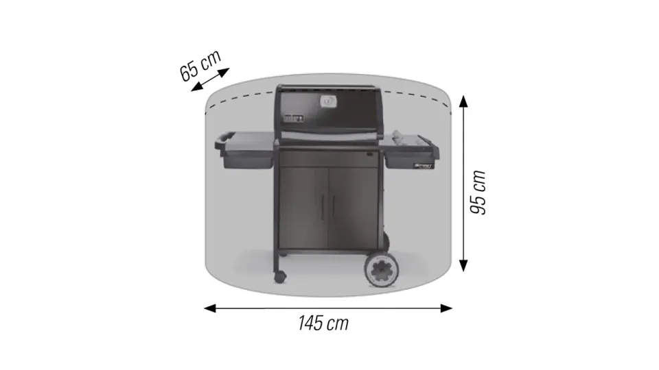 Acamp Grill Beschermhoes 145x65 Barbecuehoes