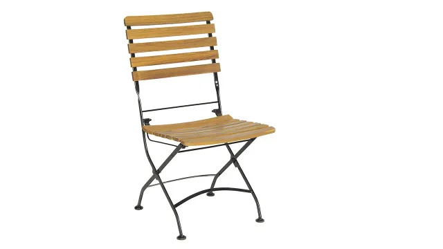 ACAMP Lindau klapstoel acaciahout zwart frame