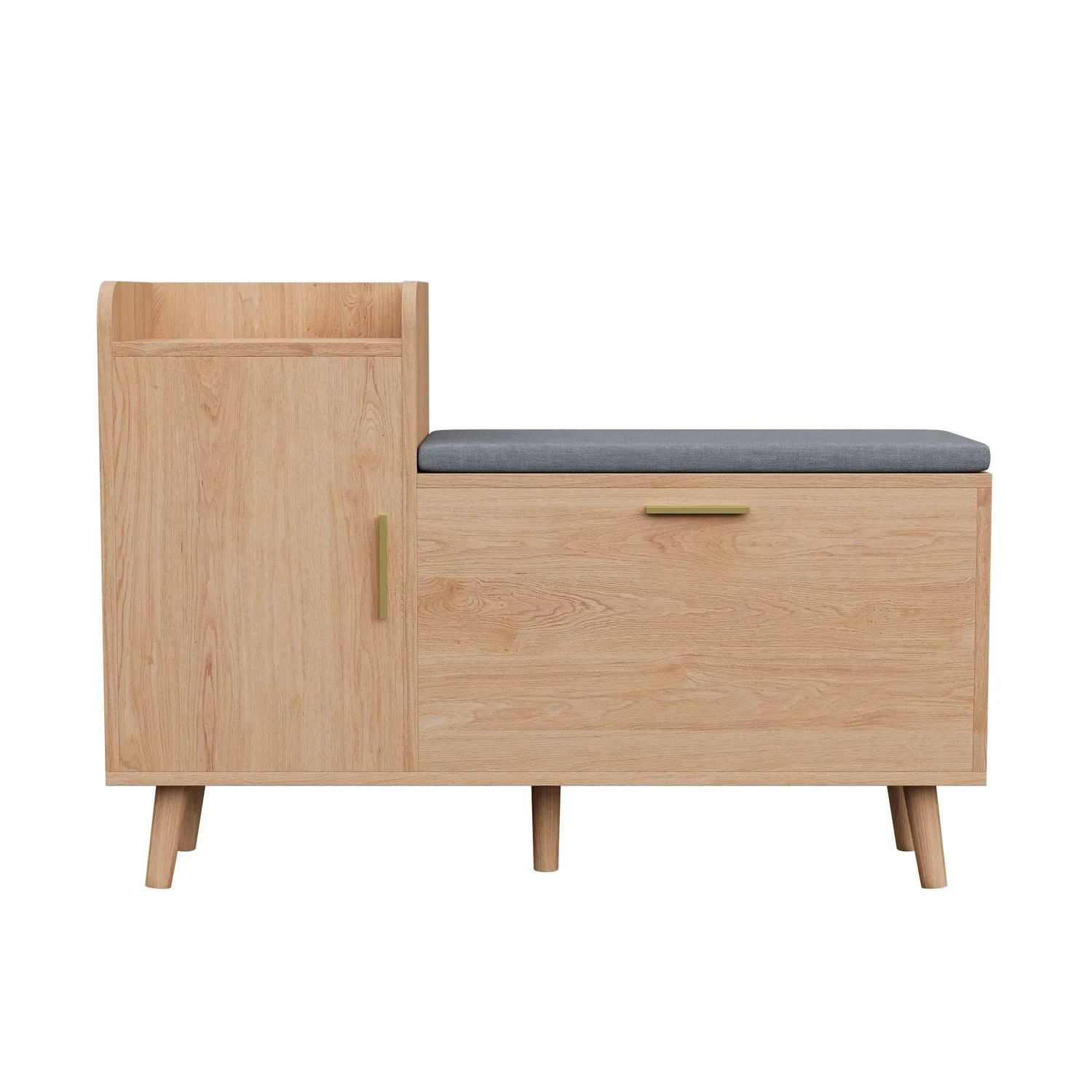 OutdoorMatch Schoenenkast 100x30x69,5 cm Hout Natuurlijk
