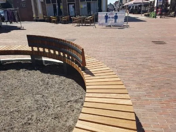 Groundlevel BRUUT 3150-75P-MR boombank cumaru Ø3150 corten